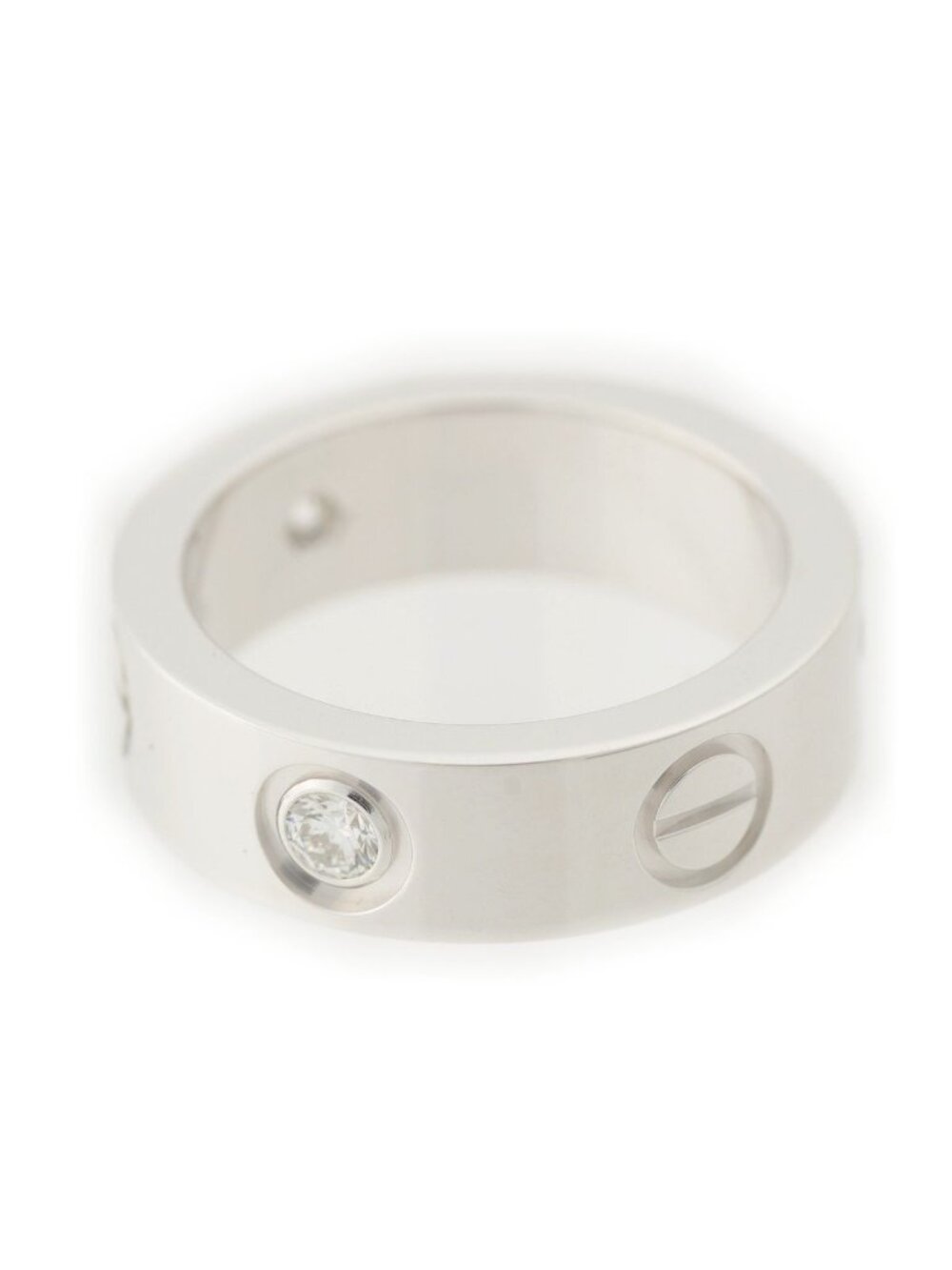 Cartier Love WG Half Diamond Ring White Gold